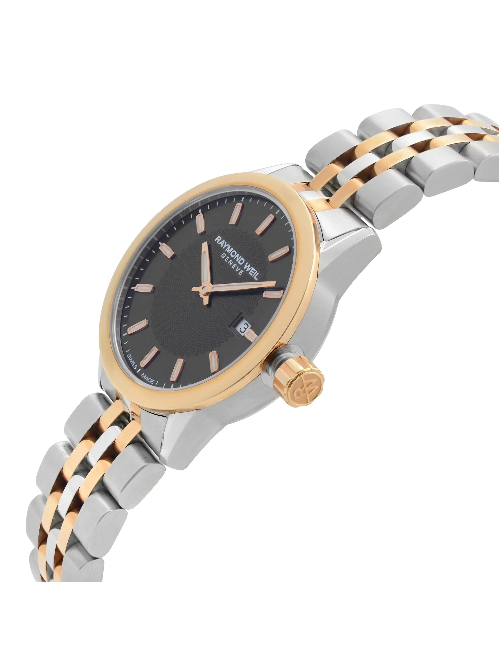 Raymond Freelancer Watch Steel Black Ladies 5629-SP5-20021 Dial Two-Tone Weil