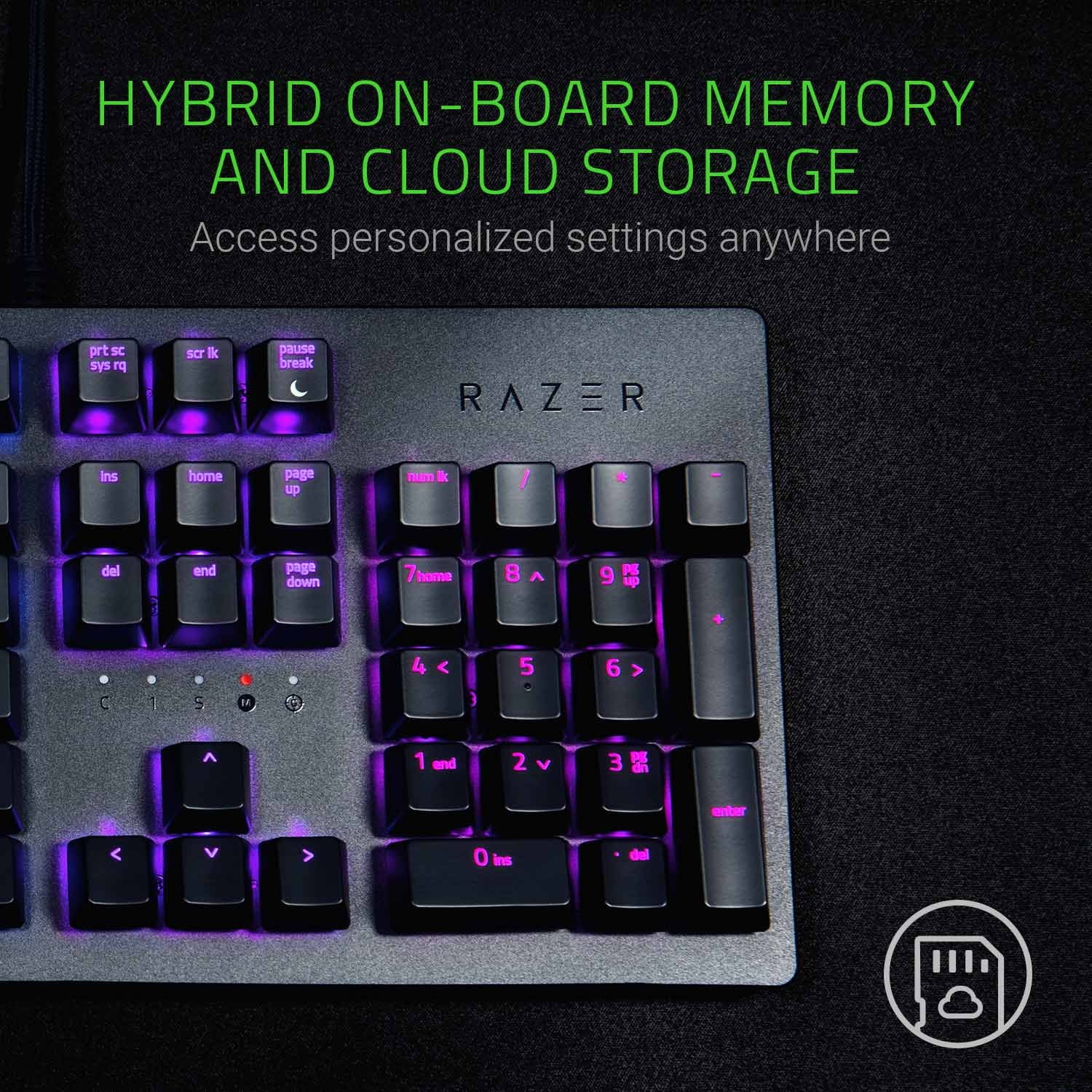 On-Board Memory Razer Huntsman Keystrokes & Gaming 100 - Opto-Mechanical Storage Million - Switch Cloud and Durability up Light of - Clicky Keyboard Hybrid to