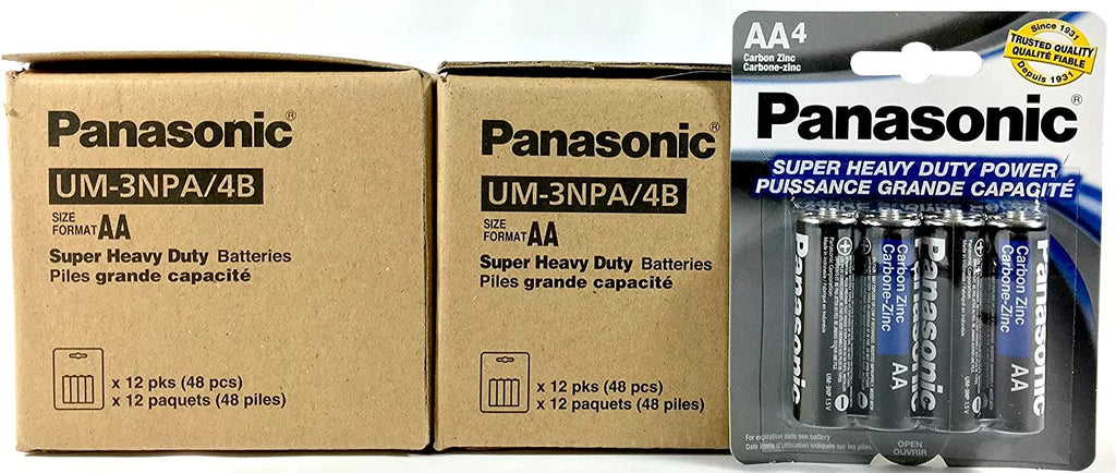 Batteries Carbon Power A 1.5v Double Panasonic Duty Zinc Super AA Battery Heavy 100pc