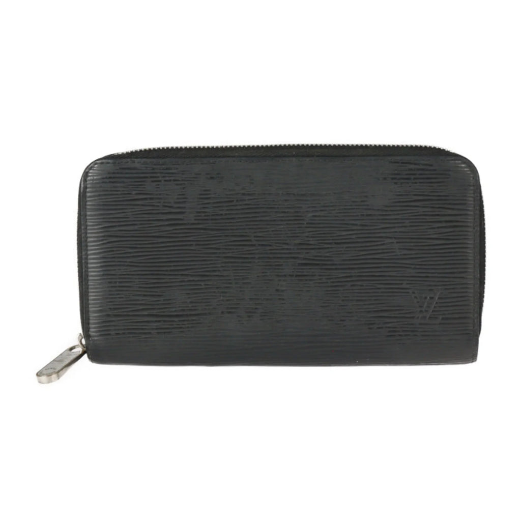 Long Louis Zippy (Good) Wallet Zipper Black Round Leather LOUIS VUITTON Silver M61857 Pre-Owned Vuitton Epi Hardware