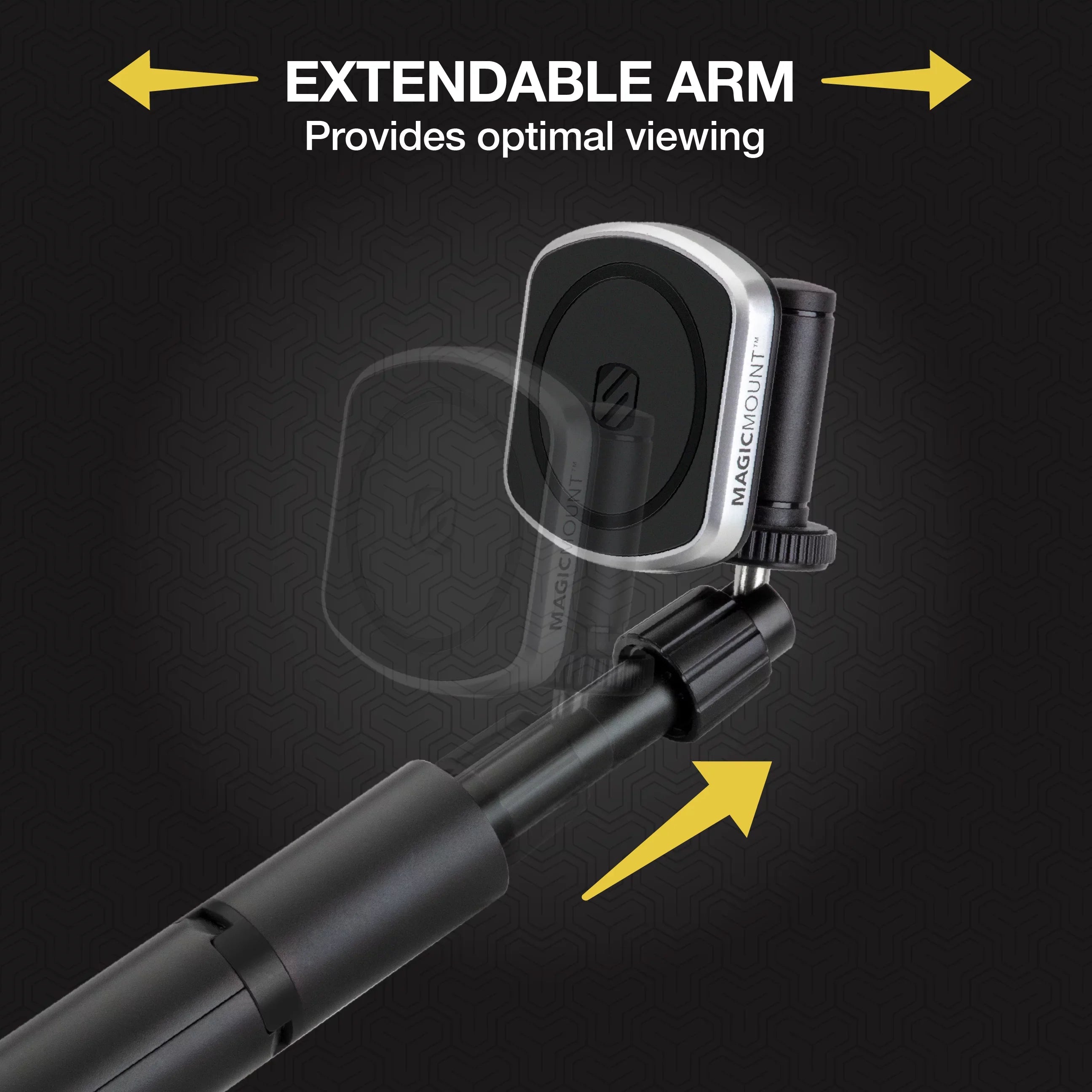 2 with Phone Tripod/Selfie Adjustable MP2TR1-SP Mount Black Pro Stick MagicMount Scosche Arm,