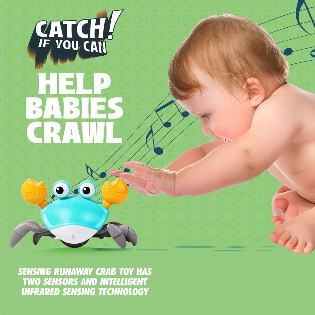 For Cute Interactive Months Crab: Music Toy Toddlers Learning Crawling Baby Kids & Gifts Development For Crawl, Infant And Walking Tummy Time 36 Toys Gift Birthday Alin