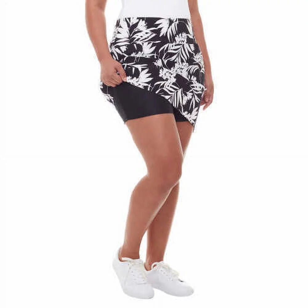 Co. Print,Medium Printed Womens Skort,Black S.C. &