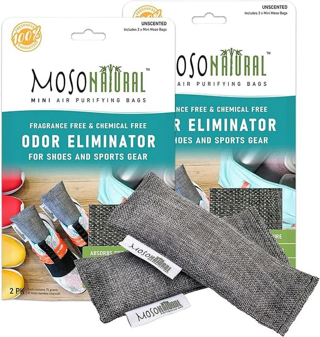 Bags Eliminator Year Odor Lifespan! and A 75g Shoes, Bags) Absorber. Gym Charcoal Bamboo Packs Purifying Moso Natural Sports Bags. Mini Two (Two Free of Air Scent for Premium Odor Gear. 2 Moso