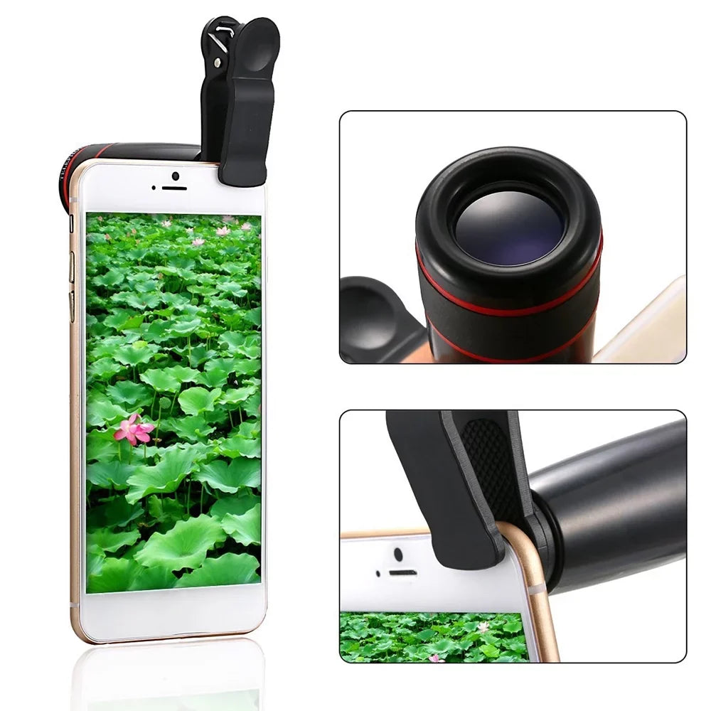 10PCS Stick Lens Selfie Tripod Angle Mobile + + Telephoto Eye Wide Detachable Fish Phone + Lens Universal 8X Lens Macro Clip-on +