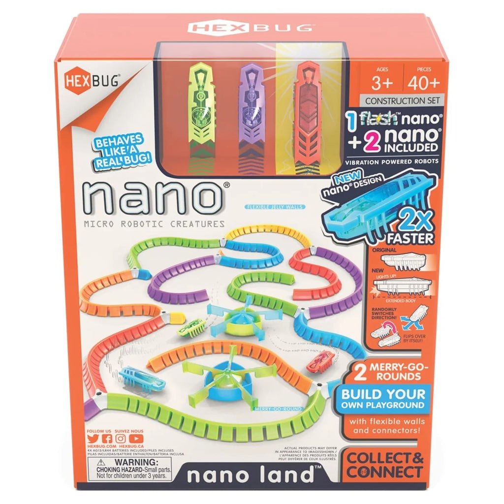 Batteries Flash - Over - Included - own - Playset and Pieces Sensory for Colorful 40 Playground Nano Mold Land Your Kids Multicolor HEXBUG Nano