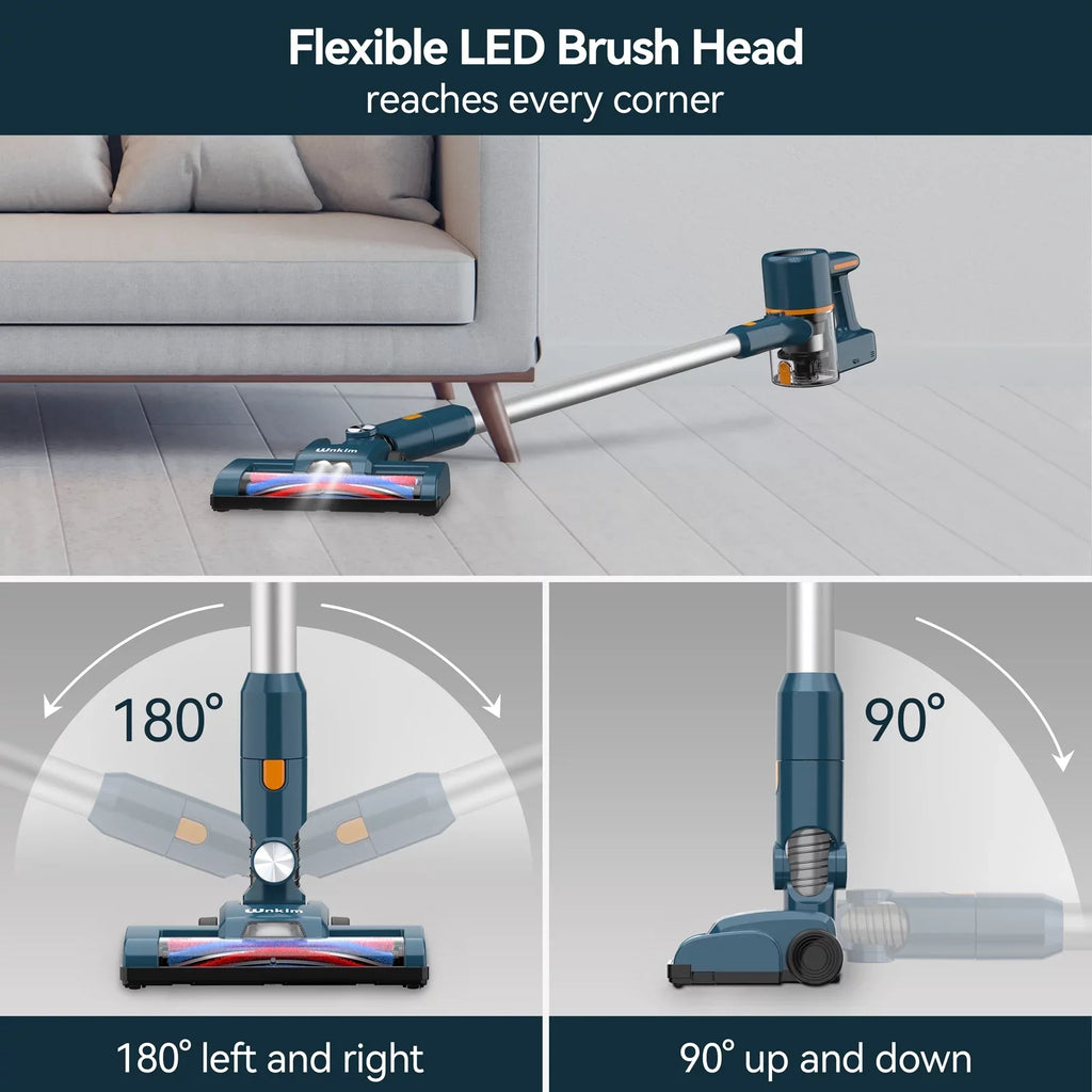 Pet Floor Home mAh Carpet Battery, Cordless Powerful Vacuum 6-in-1 up Vacuum M5 Hard Runtime, Cleaner for 2200 with Cleaner, Mins to Wnkim 35 Lightweight Hair, Vacuum Stick