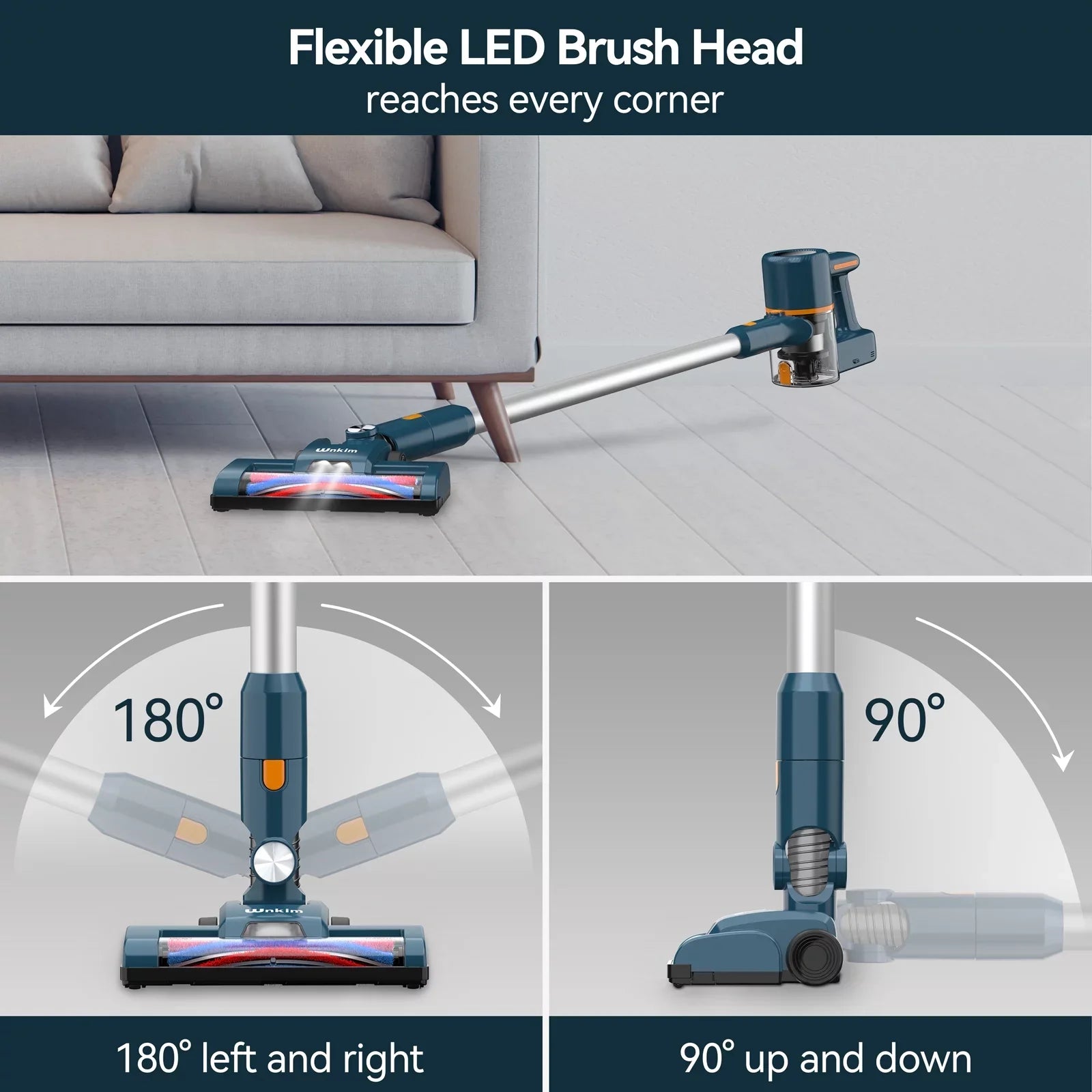 Pet Floor Home mAh Carpet Battery, Cordless Powerful Vacuum 6-in-1 up Vacuum M5 Hard Runtime, Cleaner for 2200 with Cleaner, Mins to Wnkim 35 Lightweight Hair, Vacuum Stick