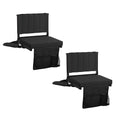Bleachers Cushion Cup with Chairs CozyBox 2-Pack Foldable and Padded Stadium Stadium of for Seat Holder with Strap