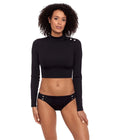 10 Tab Button Lauren Solids LAUREN Rib Ralph Hipster Black Side