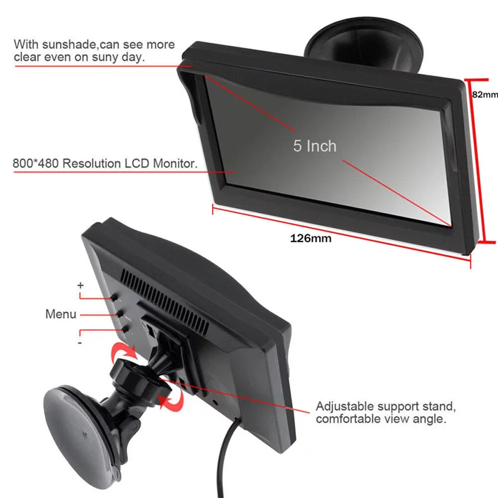 Rear 5" Night Parking MM Camera Electronicles HD Wireless Vision View Backup Monitor Car + System