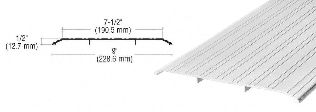 1/2" Threshold Long Aluminum TH019A185 Saddle - 185" 9" CRL x