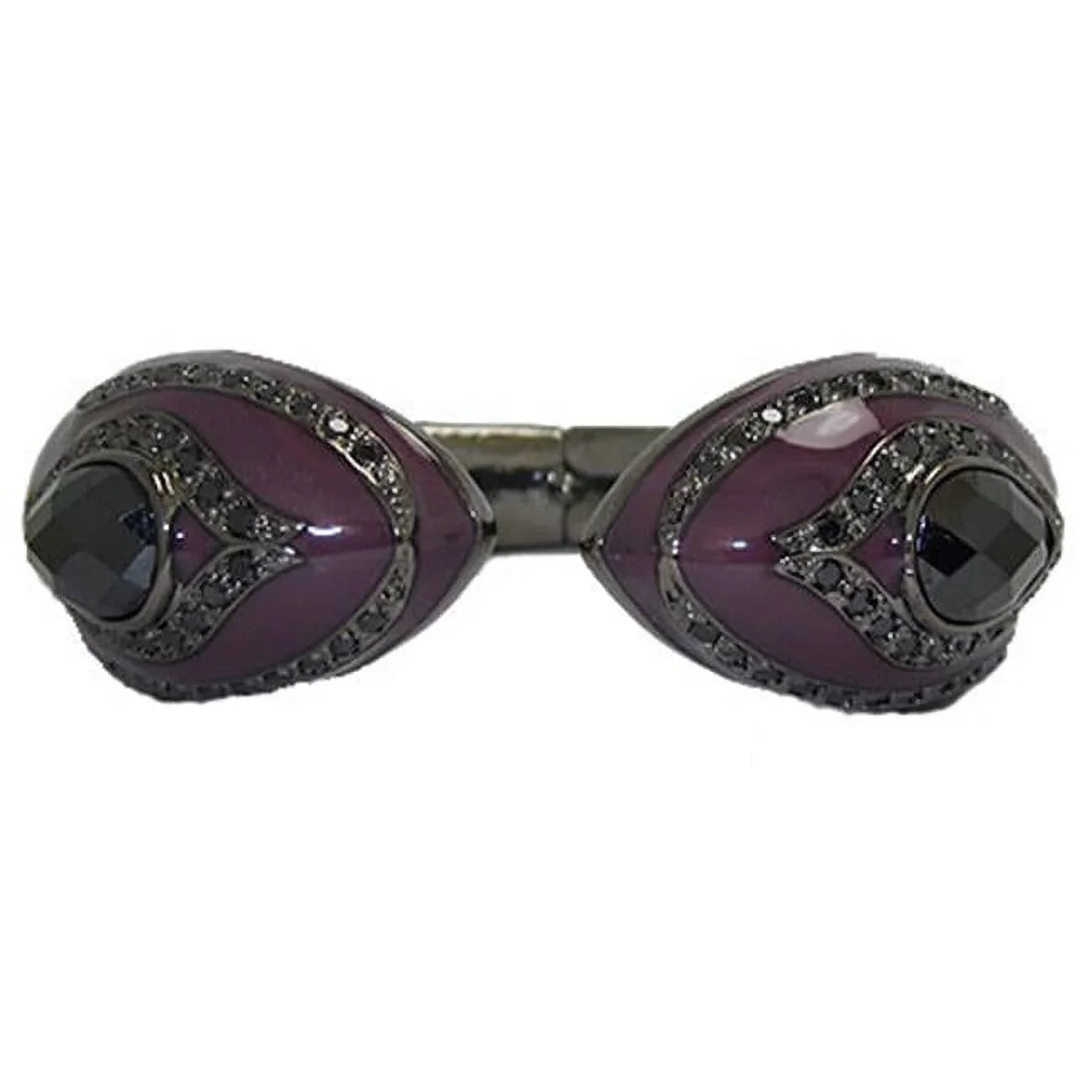 '- hinged Designer Accented Bracelet Bangle Crystal Jewelry