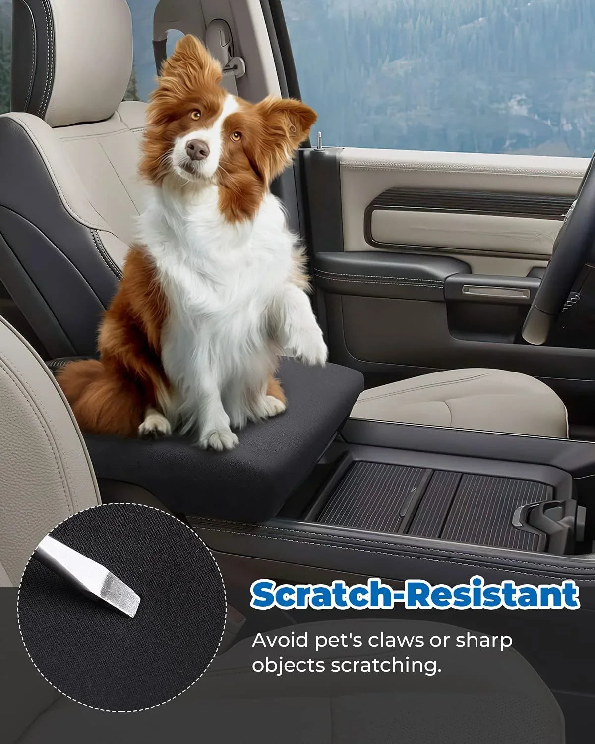 Cover 2023 Armrest with Center Console ISSYAUTO 3500 Ram Cover 2500 Console 1500 Compatible 2013-2022 Protector
