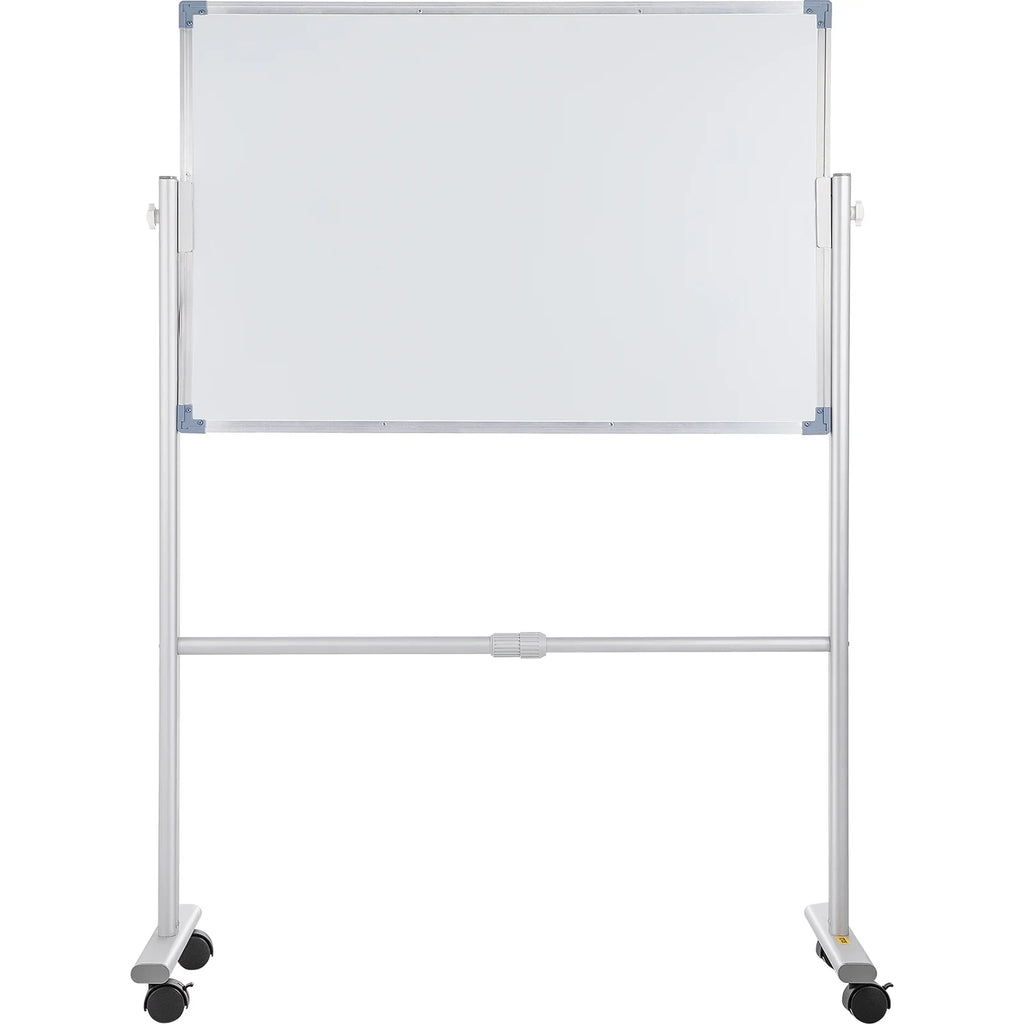 Home Rolling Double Mobile Board Frame Aluminum Sided Dry w/ Adjustable 360 Erase School BENTISM Stand 24" Reversible 36" Office Wheels Lockable Swivel x Whiteboard with Height for Magnetic and