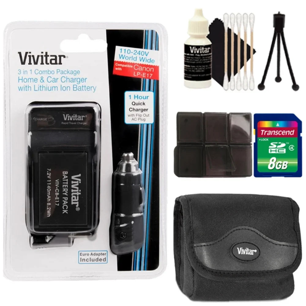 (VIV-CBE17-KIT) Kit CANON Cleaning Battery Replacement 760D Vivitar LP-E17 CANON for 750D