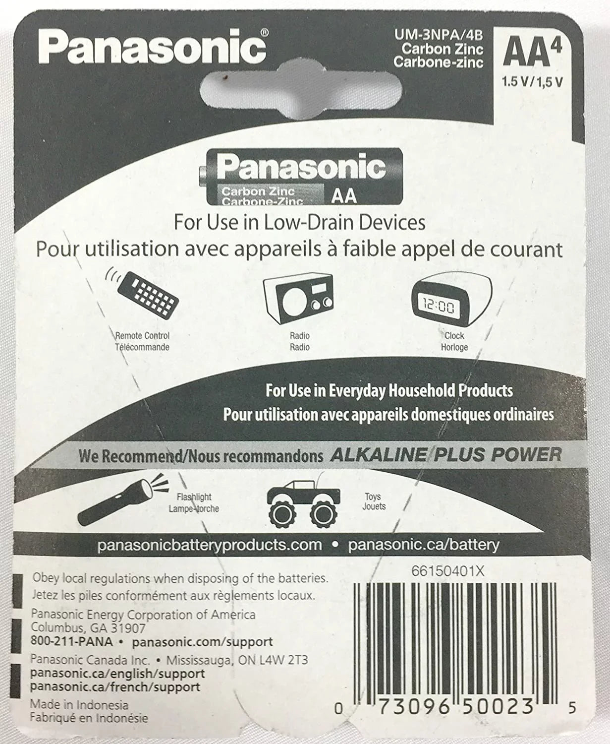 Batteries Carbon Power A 1.5v Double Panasonic Duty Zinc Super AA Battery Heavy 100pc