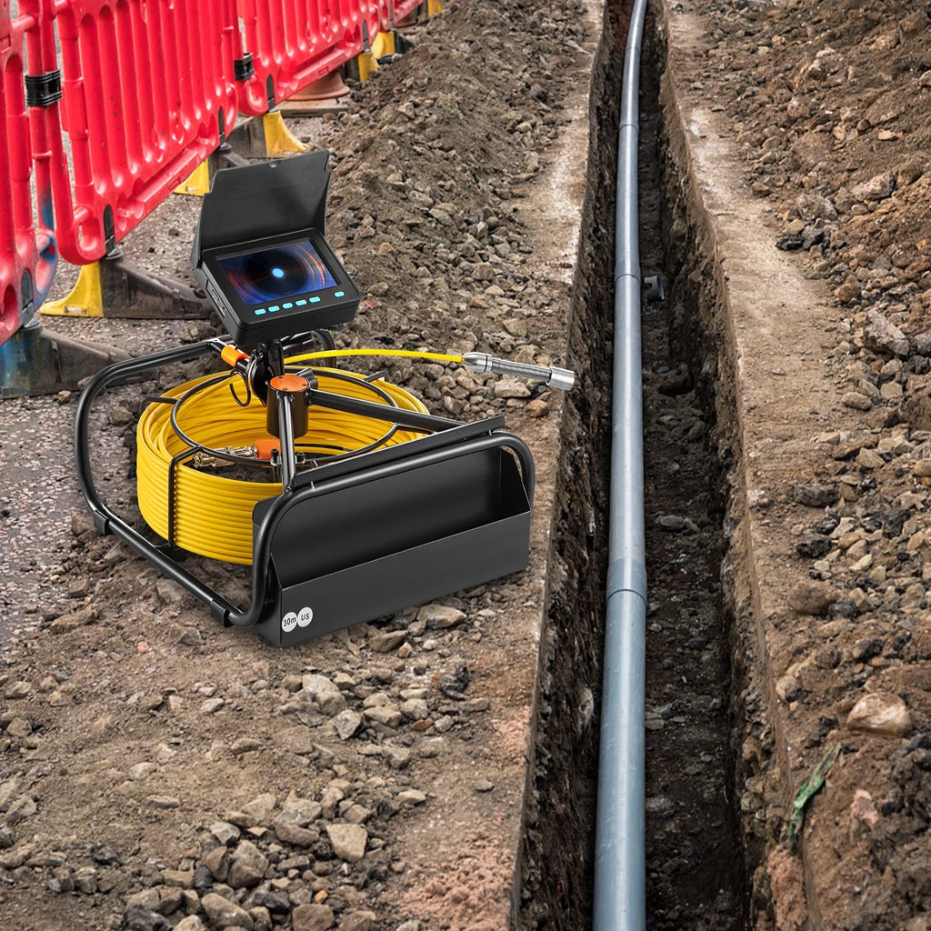 8500MAH Battery, 30M Camera, 98.4 Inspection Lithium Duct TFT Monitor with LCD Pipe Pipeline Camera FT, 4.3 Inch BENTISM Function, DVR LED, 6PCS Camera Camera Sewer Inspection