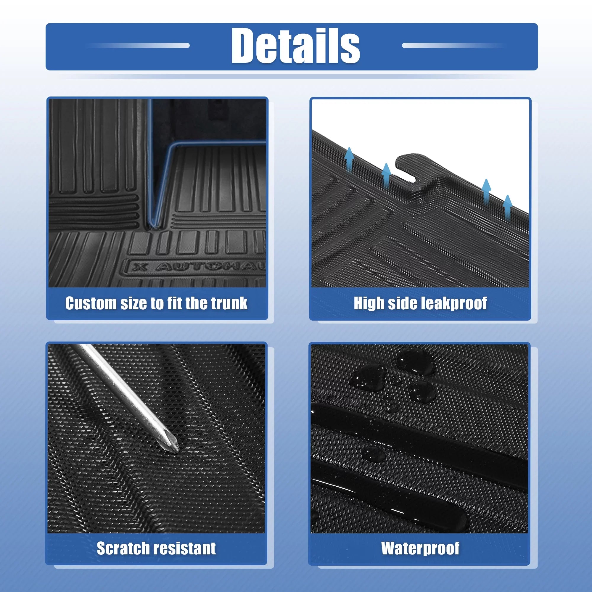 2022 Trunk Toyota Trunk Cargo for Highlander Protector 2021 Tray Cargo Floor Liner 2020 Unique Cargo Waterproof Bargains Mat Rear