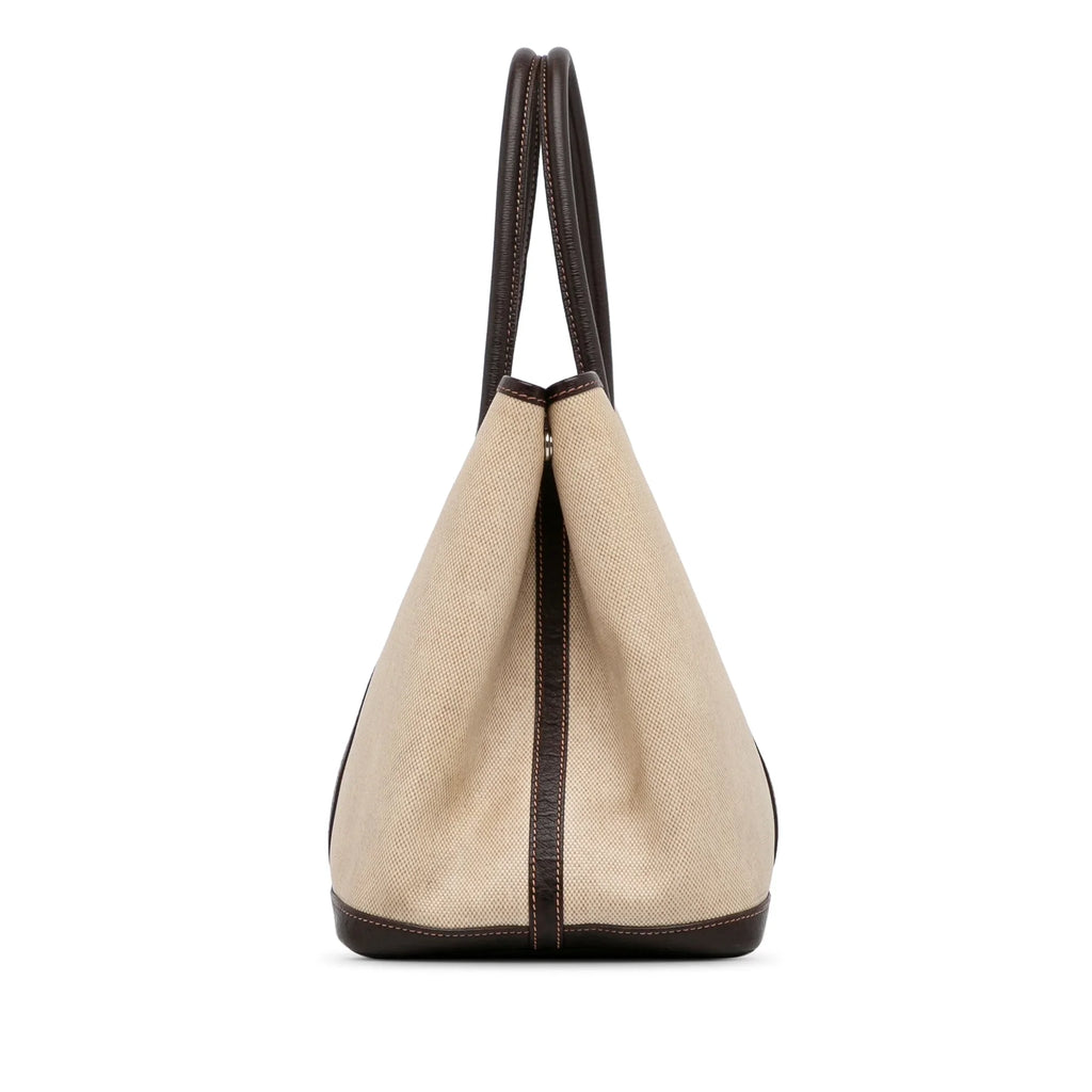 Hermès Party Tote (Good) Unisex Bag Pre-Owned Brown Garden 36 Canvas Toile Fabric Authenticated