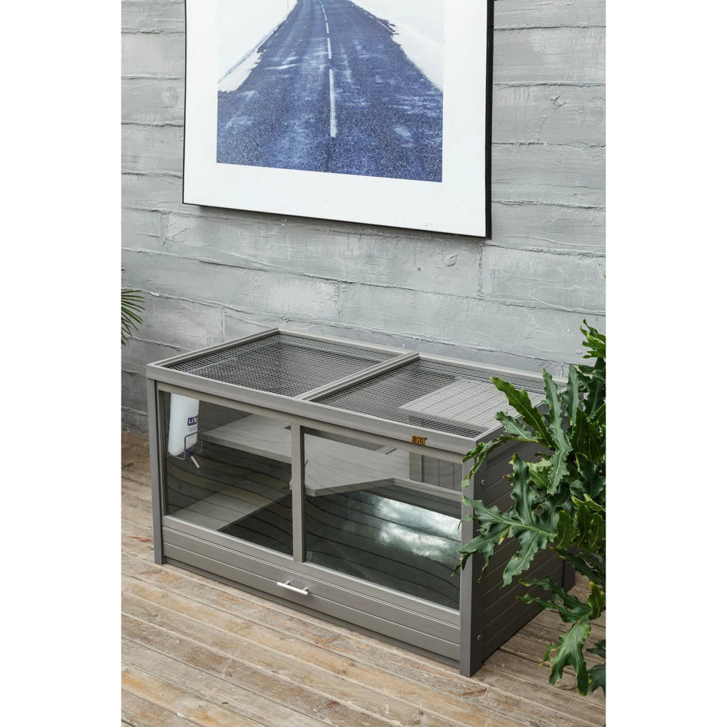 Jumbo Park Rabbit Grey Hutch ECOFLEX® Avenue Habitat-Nantucket Indoor
