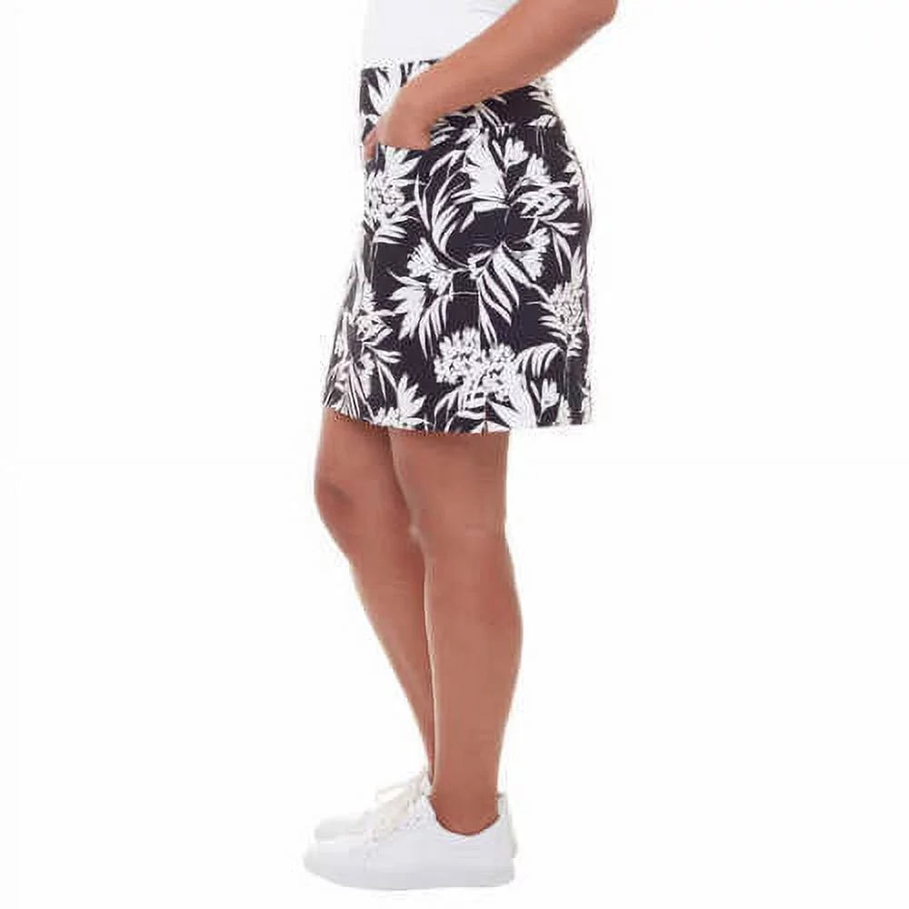 Co. Print,Medium Printed Womens Skort,Black S.C. &