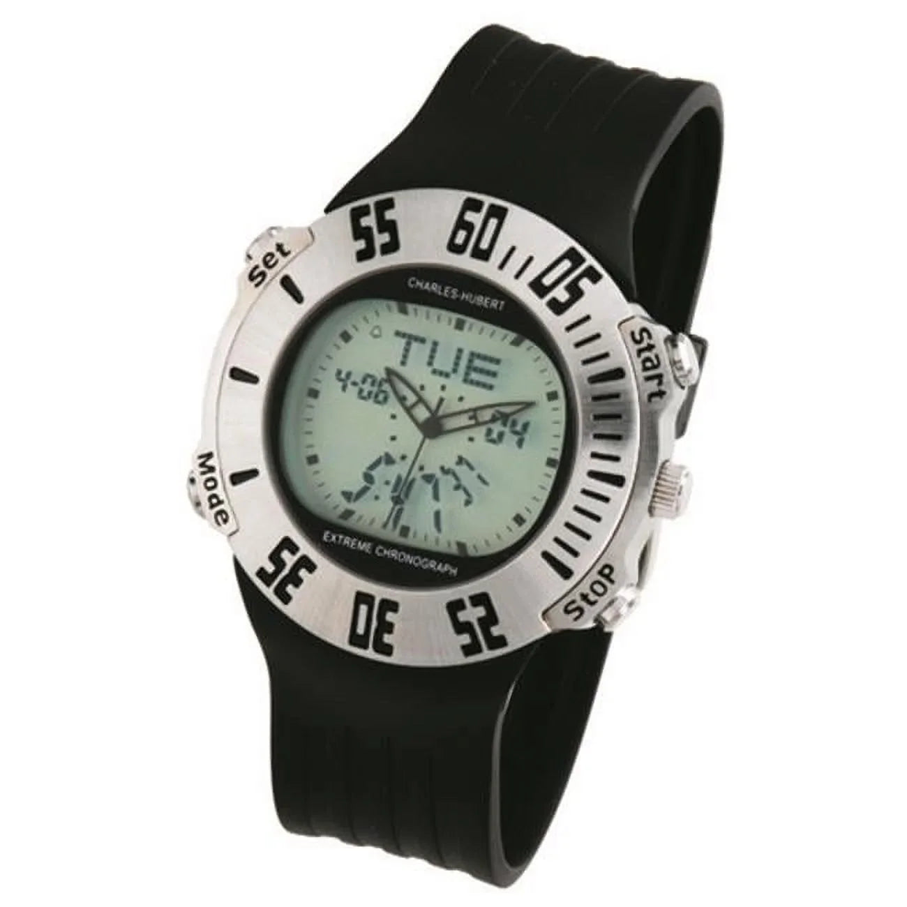 Paris Charles-Hubert- Alarm Watch Chronograph Mens Time Quartz # Wolrd