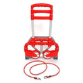 Red Trolley Truck Portable Luggage Collapsible Push Hand Dolly Cart Folding Aluminium