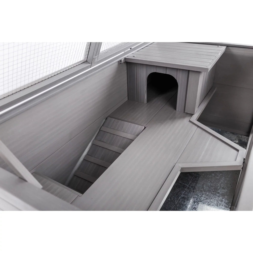 Jumbo Park Rabbit Grey Hutch ECOFLEX® Avenue Habitat-Nantucket Indoor