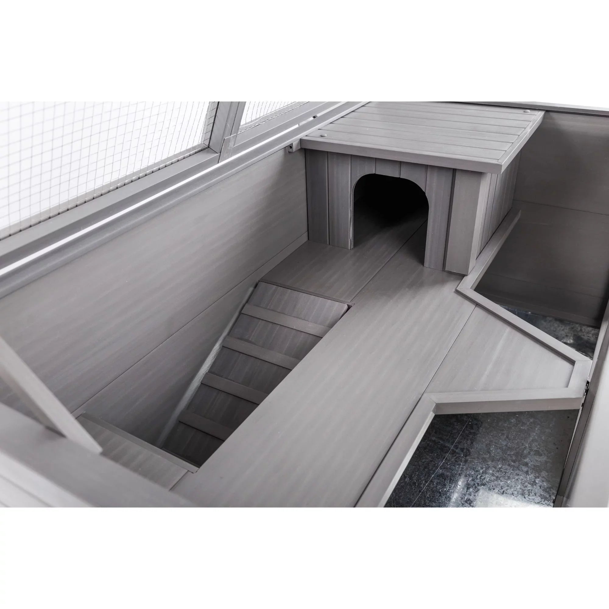 Jumbo Park Rabbit Grey Hutch ECOFLEX® Avenue Habitat-Nantucket Indoor
