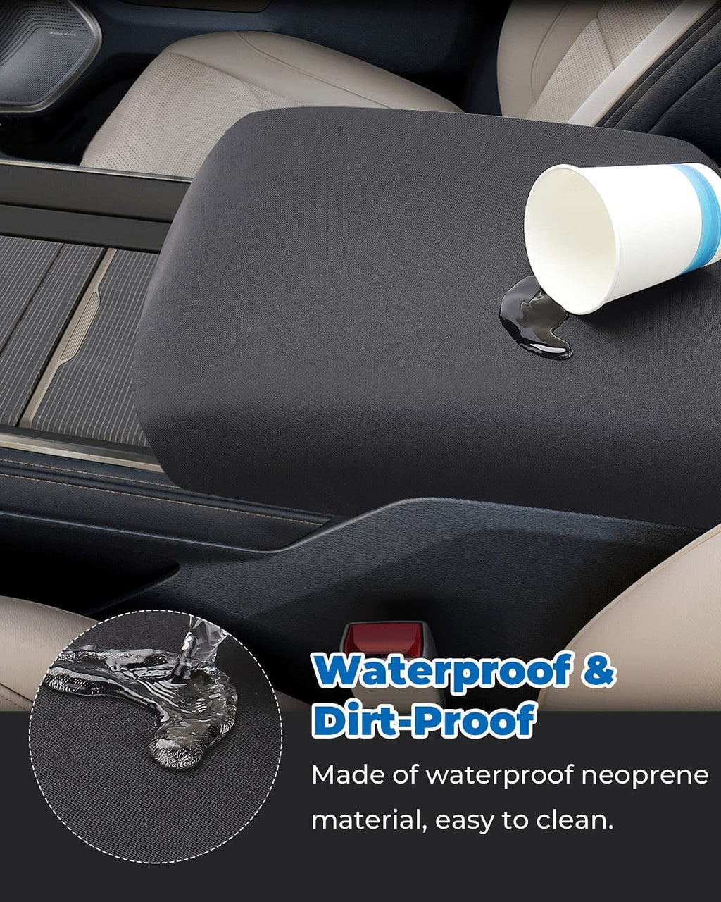 Cover 2023 Armrest with Center Console ISSYAUTO 3500 Ram Cover 2500 Console 1500 Compatible 2013-2022 Protector
