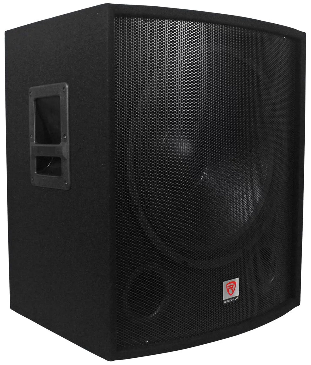 Pro PA Rockville Amplifier+Cable Subwoofer 2-Channel 18" SBG1188 Sub+5000w DJ