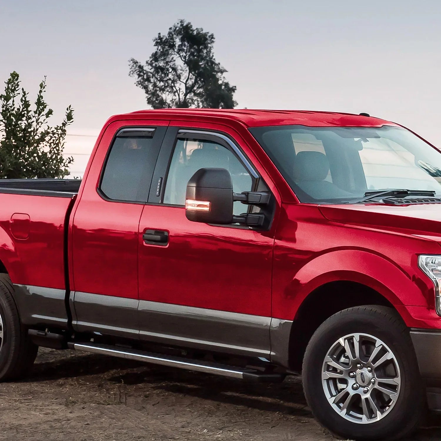 230095 Window SuperCab Vent Rain Pieces Voron Window F150 in-Channel (fit F250-F550 Guards Extra Deflectors, Visors, Ford 4 Durable Glass Ford for 17-23), 2015-2020 - for