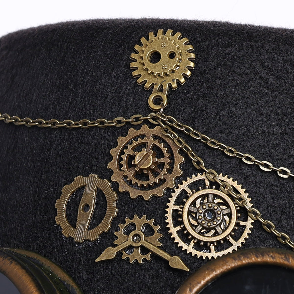 Unisex Steampunk with Gothic Hats Punk GRACEART Hallo Goggle Top Hat