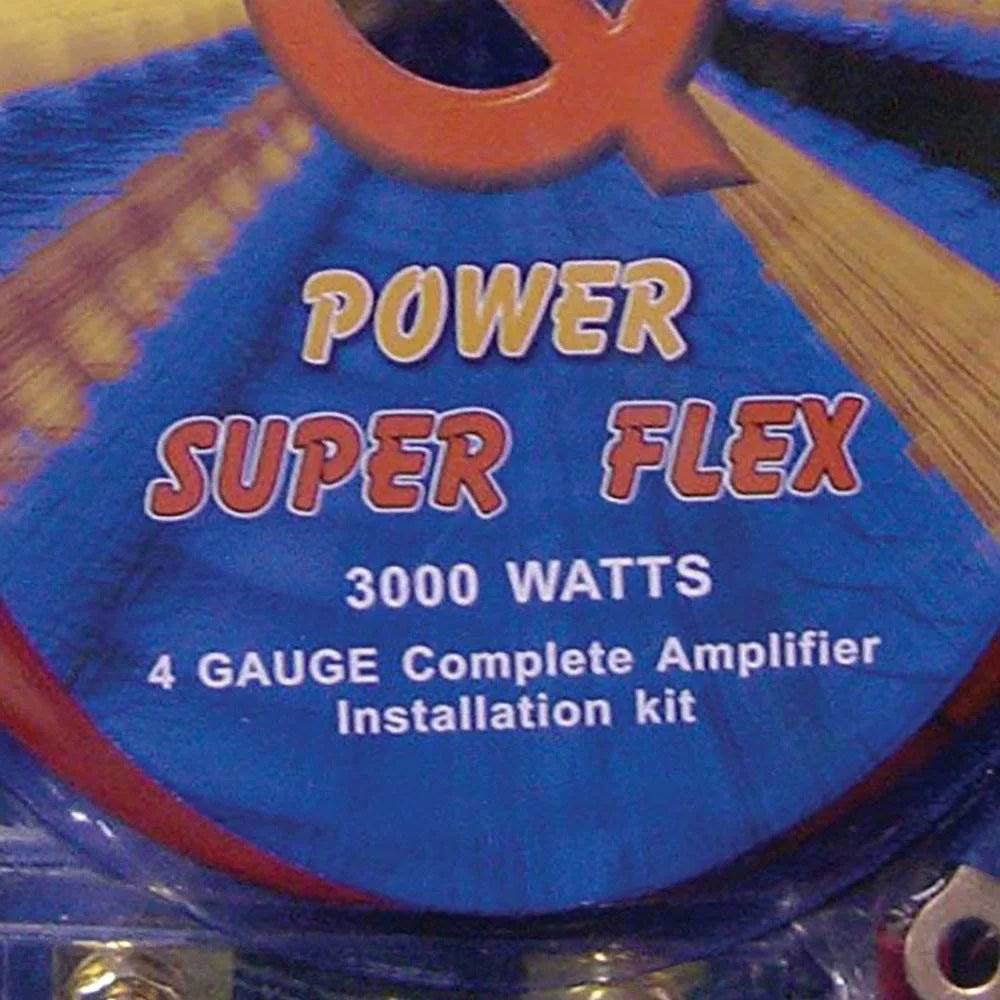 Power Watt 4 Super Gauge Flex 3000 Wiring Kit Q Amplifier