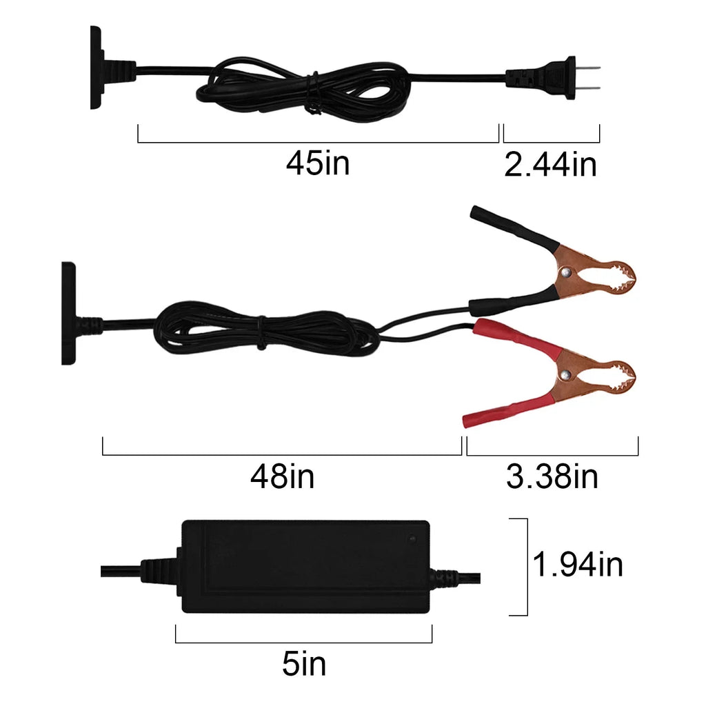 CHARGER-MAINTAINER 7A 12V for 2A Travelmate Amigo Battery Mobility 12V