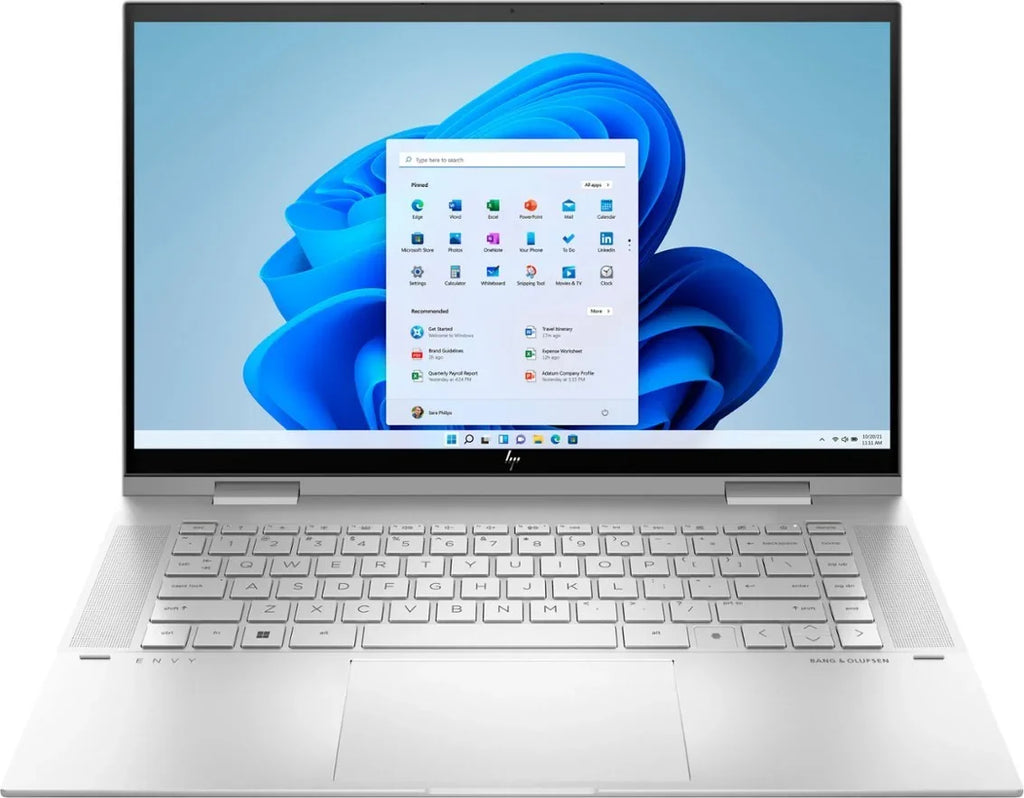 Xe 11 RAM, Generation i7-1260P,32GB Envy Home,Silver Intel Intel Touchscreen 1TB X360 Windows Newest HP SSD, Iris 2023 2-in-1 Graphics,Fingerprint 15.6" Core reader,Backlit Laptop,12th