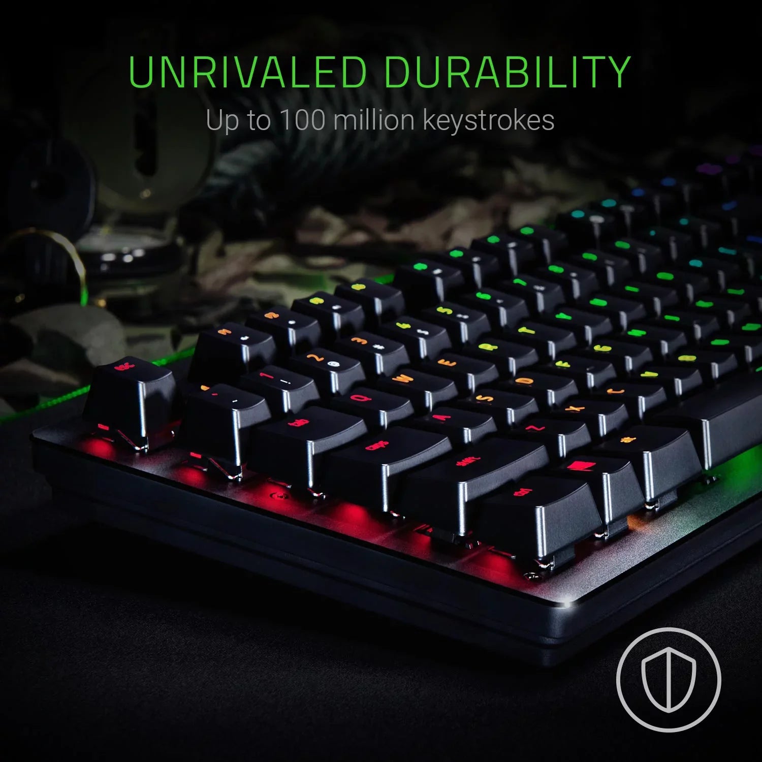 On-Board Memory Razer Huntsman Keystrokes & Gaming 100 - Opto-Mechanical Storage Million - Switch Cloud and Durability up Light of - Clicky Keyboard Hybrid to