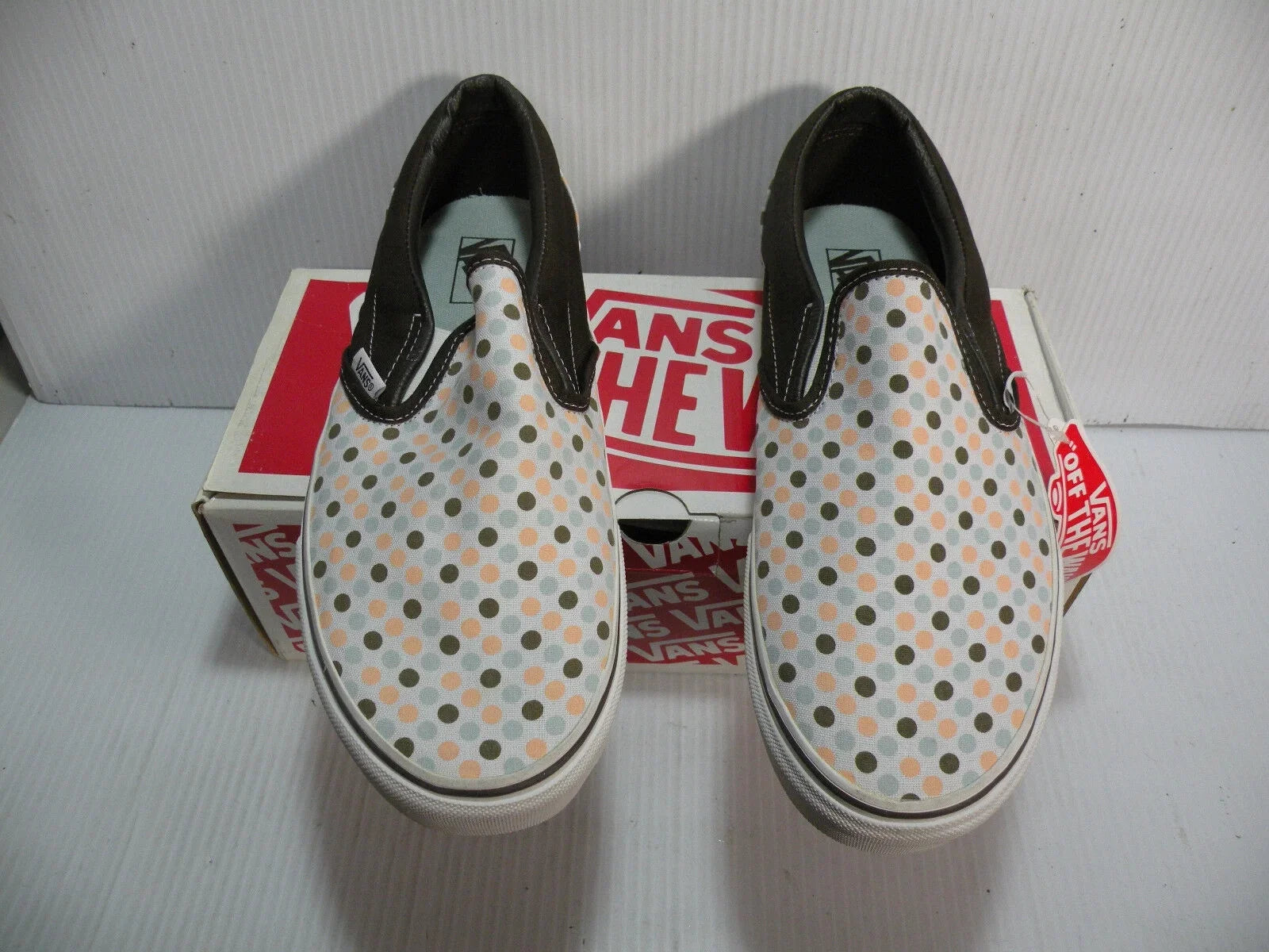 SHOES COFFEE/WALNUT DOTS POLKA MEN VANS CLASSIC SIZE 5862299 NEW 11 LOW