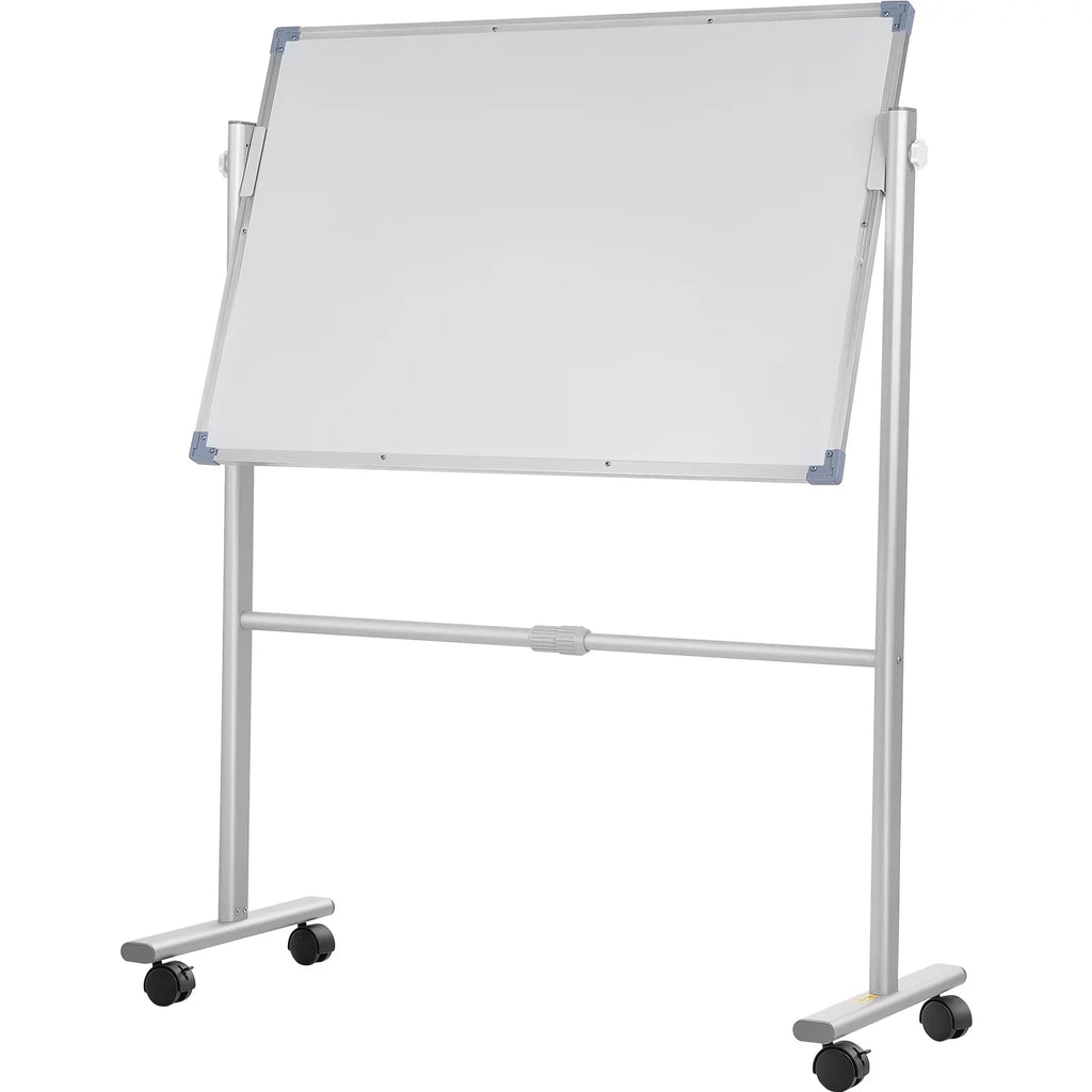 Home Rolling Double Mobile Board Frame Aluminum Sided Dry w/ Adjustable 360 Erase School BENTISM Stand 24" Reversible 36" Office Wheels Lockable Swivel x Whiteboard with Height for Magnetic and