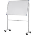 Home Rolling Double Mobile Board Frame Aluminum Sided Dry w/ Adjustable 360 Erase School BENTISM Stand 24" Reversible 36" Office Wheels Lockable Swivel x Whiteboard with Height for Magnetic and