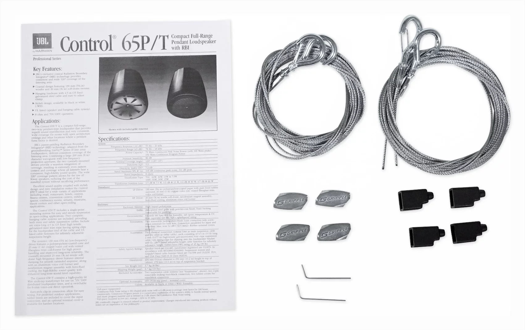 4-Zone Commercial Multi White Matrix Pendant Amplifier+(6) Source Speakers JBL