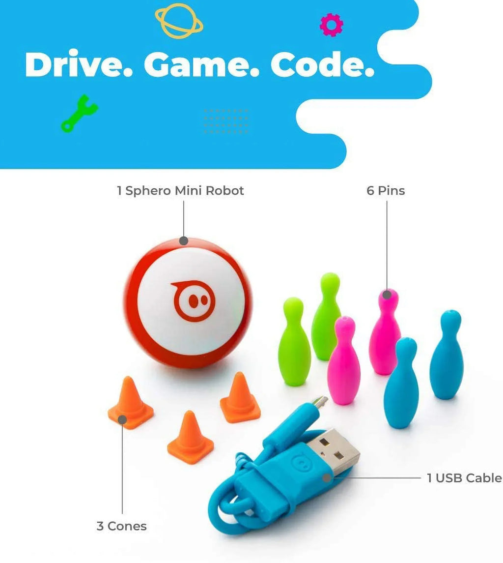 Ball - for Code Toy Drive, Mini & Ages - Play & Kids 8 App-Enabled Sphero App (Red) Educational Game & Robot STEM Up Edu Programmable