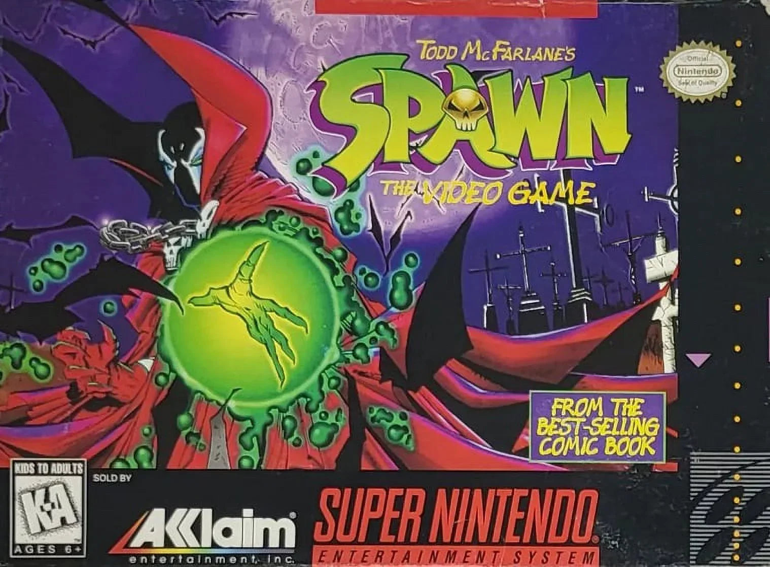 SNES 1995) Video Adventure (Super The Game Spawn: Nintendo, Restored (Refurbished)