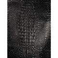 Vinyl Wide Fabric Leather Sold Black) By Yard Upholstery Glossy (SEMI Crocodile Fake 54" The