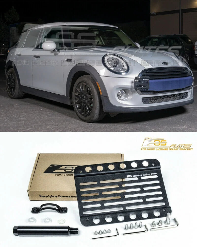 Hook Version Tow Store Online Extreme Mini Cooper Bracket for | Relocator Plate License Size) Replacement 1 Mount EOS Bumper Front Tow-119 Plate (Mid 2014-Present