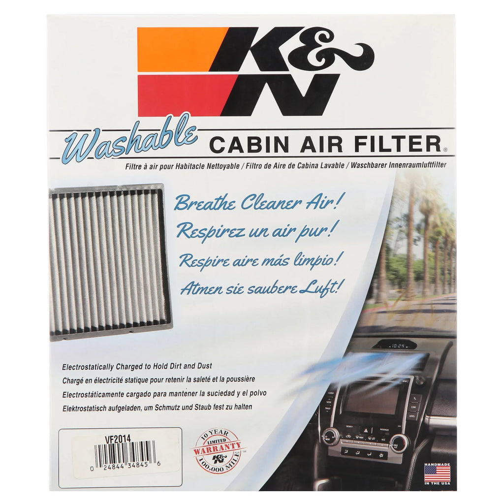 Air Hyundai & Cleans Cabin Reusable Washable and Air Filter Kia, Incoming your K&N VF2014 Freshens for