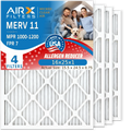 AIRX Pleated to 16x25x1 Comparable by Air 11 FILTERS MPR AIR. USA Furnace FPR CLEAN MPR Pack 4 & Conditioner HVAC Air Filters WICKED 1200 Electrostatic 16x25x1 Filter Premium MERV 7 1000, Filter Made