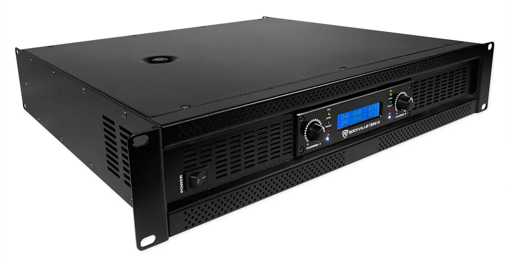 Pro PA Rockville Amplifier+Cable Subwoofer 2-Channel 18" SBG1188 Sub+5000w DJ