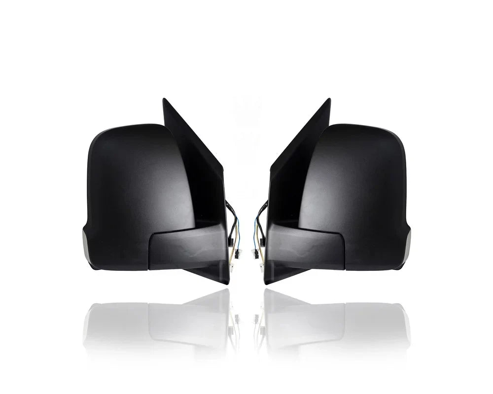 Van 19-22 Manual-Folding - Mercedes-Benz Compatible/Replacement 9108111000, Cargo Passenger, Textured - Door Camera, for Set Mirror '19-20 Heated Without Pair, 9108111100 Powered, - Sprinter Side -
